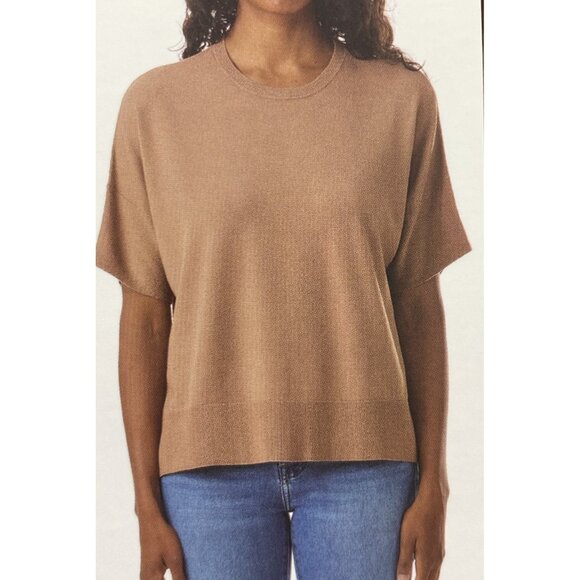 Splendid Women's Short Sleeve Oversized Knit Top, (Tan, M) - Picture 1 of 1